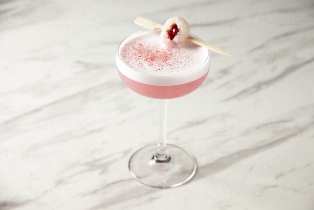 A glass of Pink Lady - Australian Stock Image