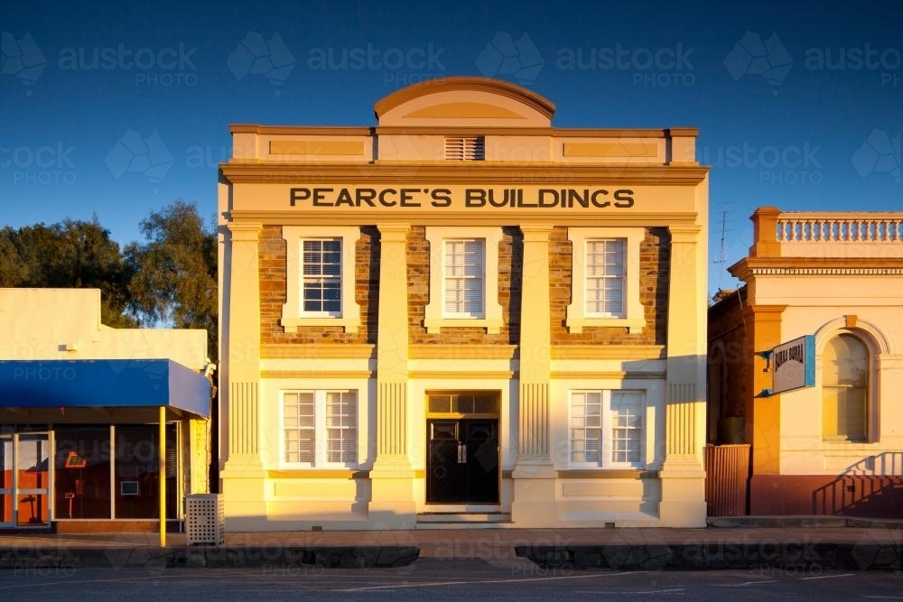 A grand two storey colonial building in Burra - Australian Stock Image