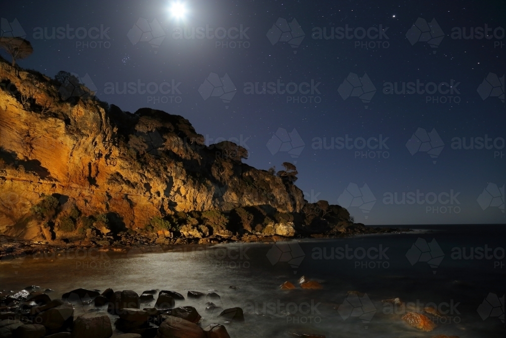 A light-painting of Shelley Cove, Western Australia. - Australian Stock Image