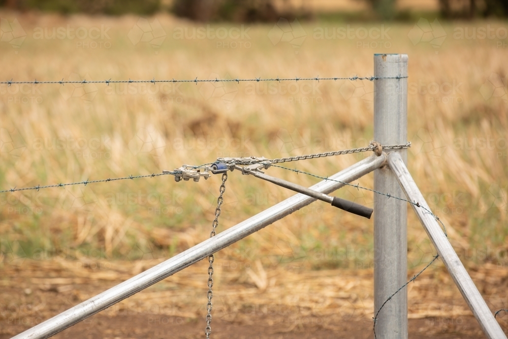 A new fence being built - Australian Stock Image