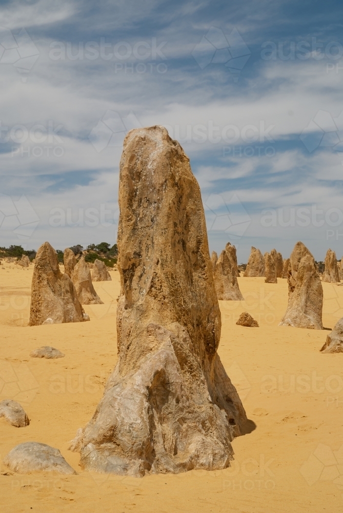 A Pinnacle in the Nambung National Park, Western Australia - Australian Stock Image