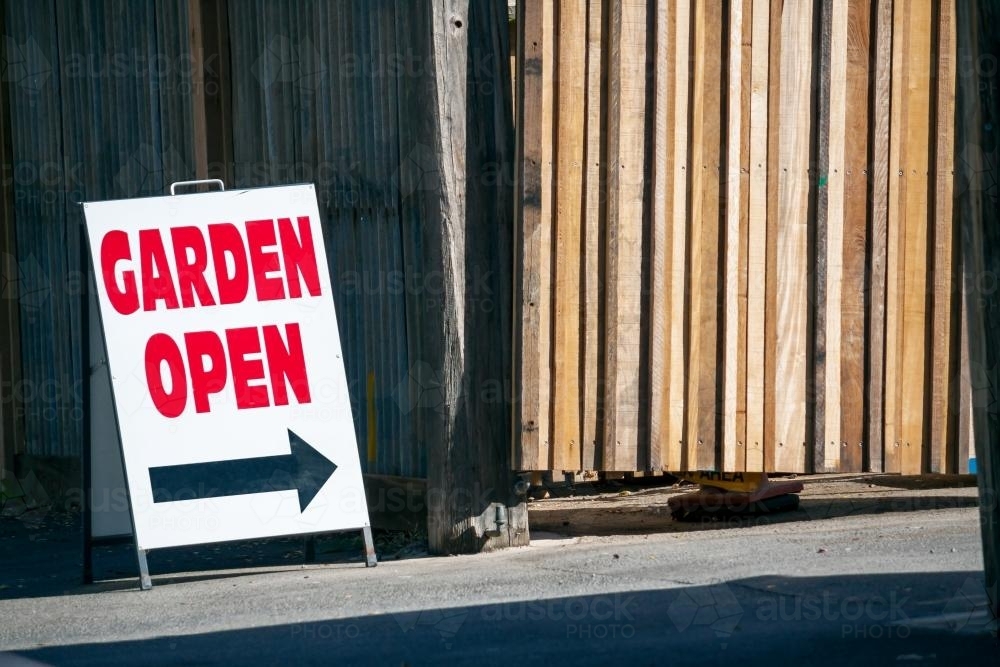 A sign in a gateway - Australian Stock Image