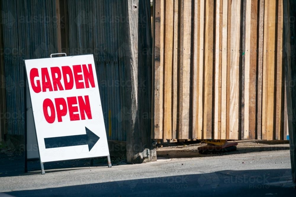 A sign in a gateway - Australian Stock Image