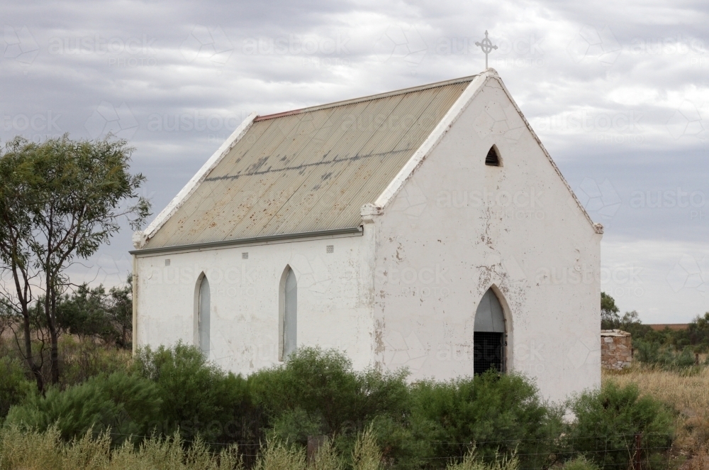 A small, old unused church - Australian Stock Image