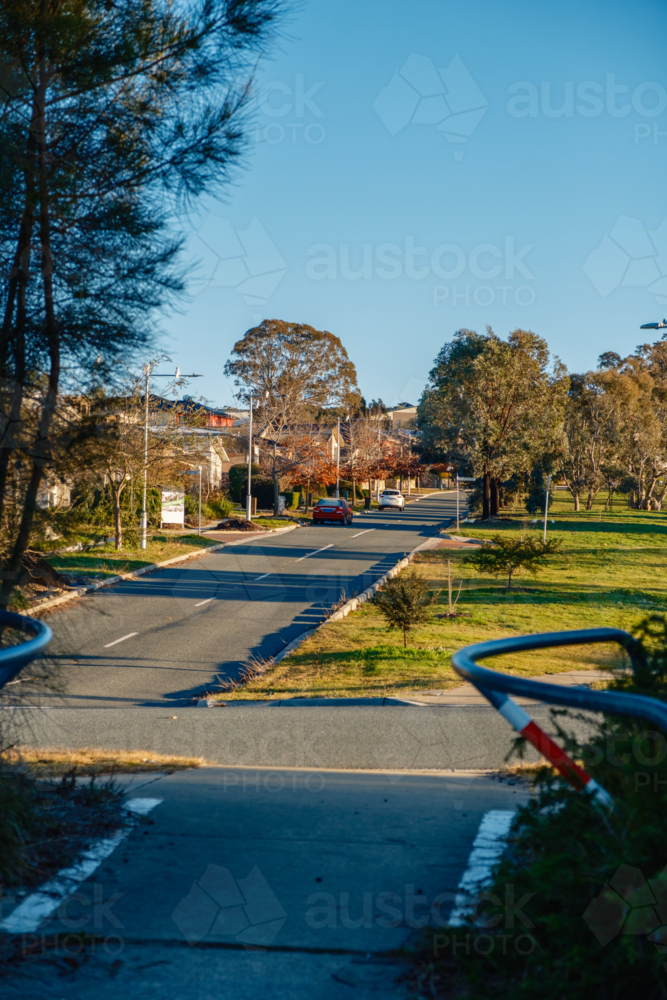 A Suburban Street in Canberra - Australian Stock Image