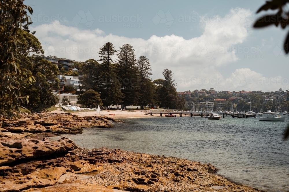 A sunny day at Forty Baskets Beach on the Spit to Manly Walk. - Australian Stock Image