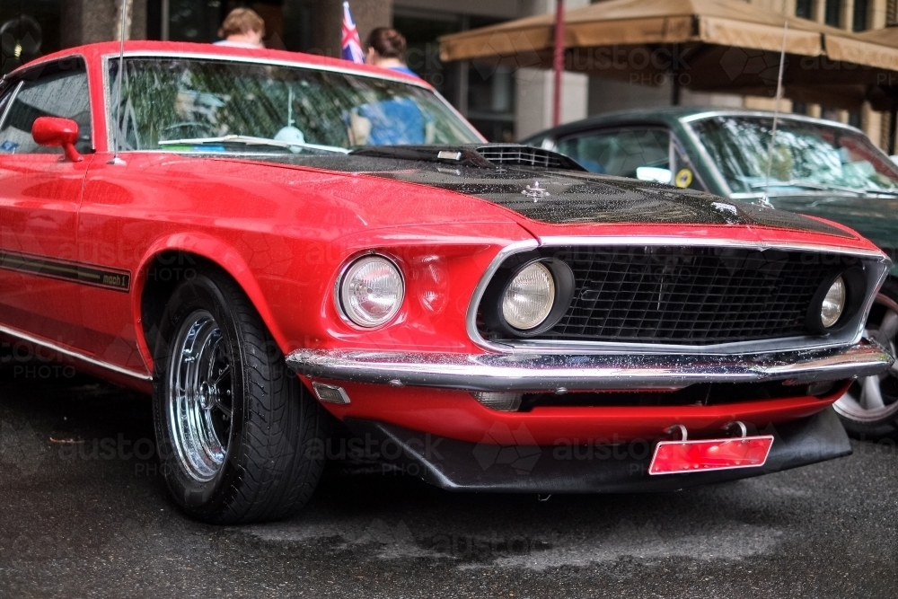 A vintage car on display - Australian Stock Image