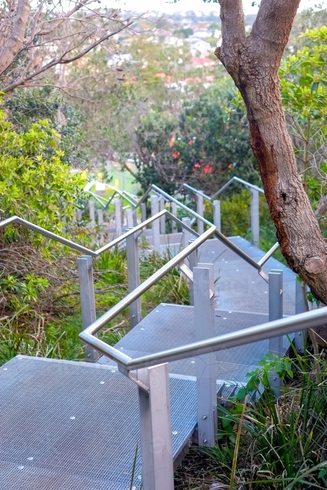 A walkway through some natural bushland at The Gap - Australian Stock Image