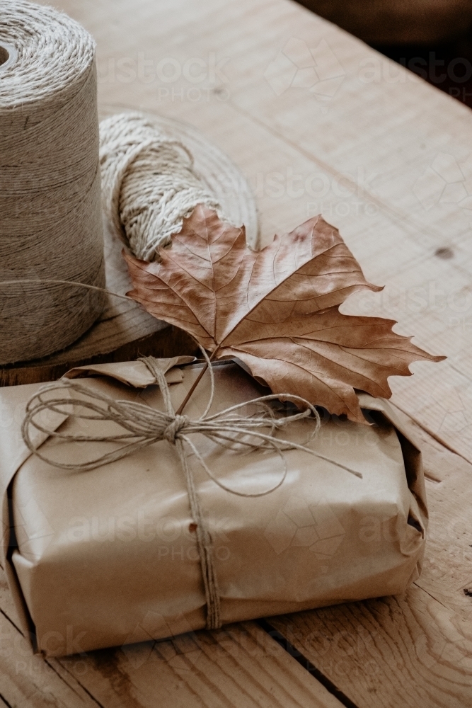 A wrapped gift - Australian Stock Image
