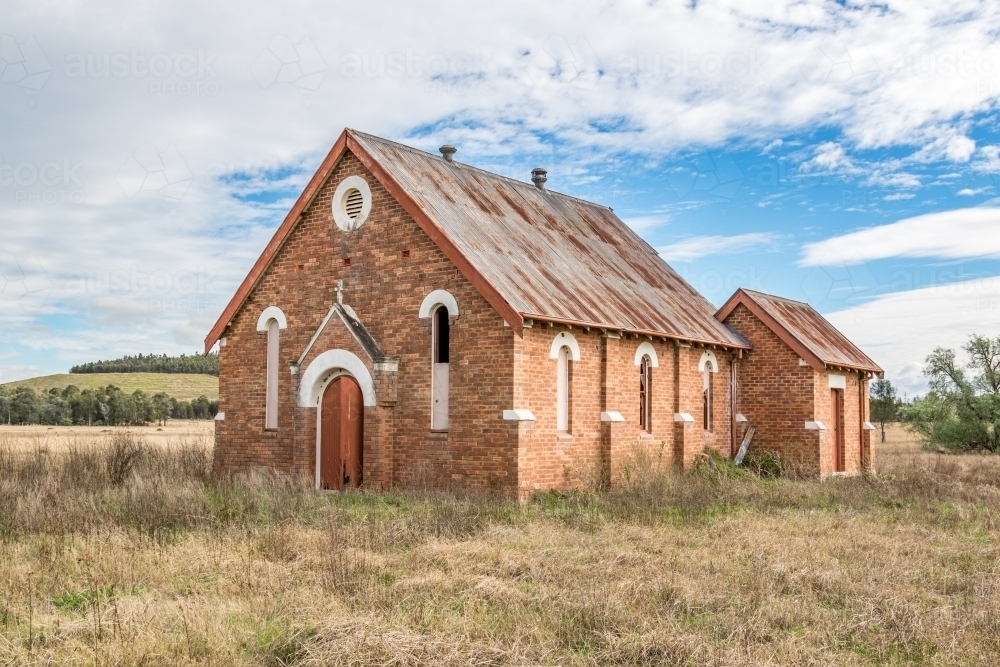 Abandoned church in rural area - Australian Stock Image