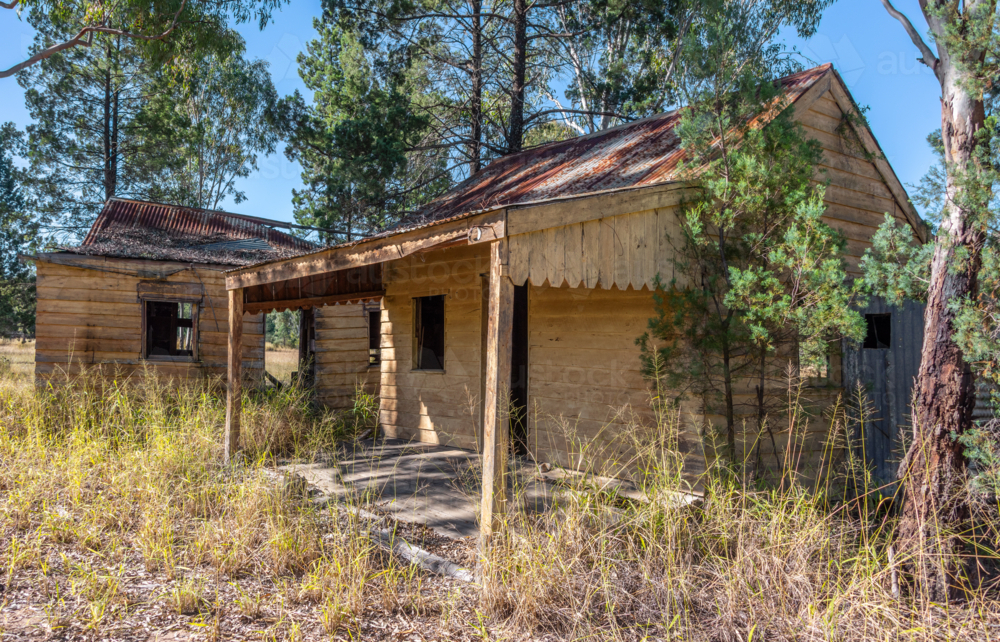 Abandoned Cottage near Miles in Queensland - Australian Stock Image