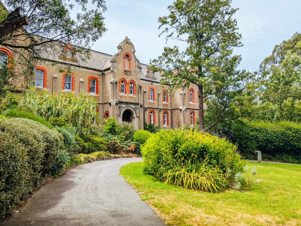 Abbotsford Convent on a hot summer's day in Melbourne - Australian Stock Image