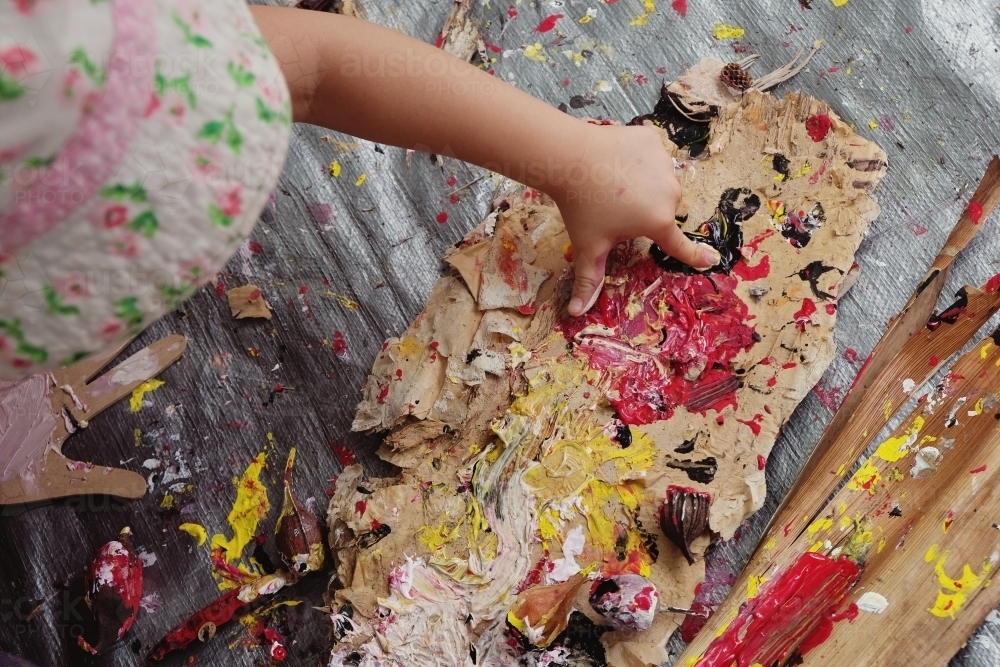 Aboriginal art for kids - Australian Stock Image