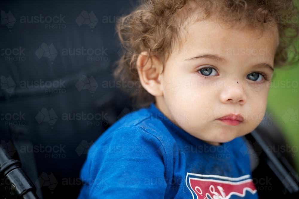 Aboriginal Australian Baby Boy - Australian Stock Image