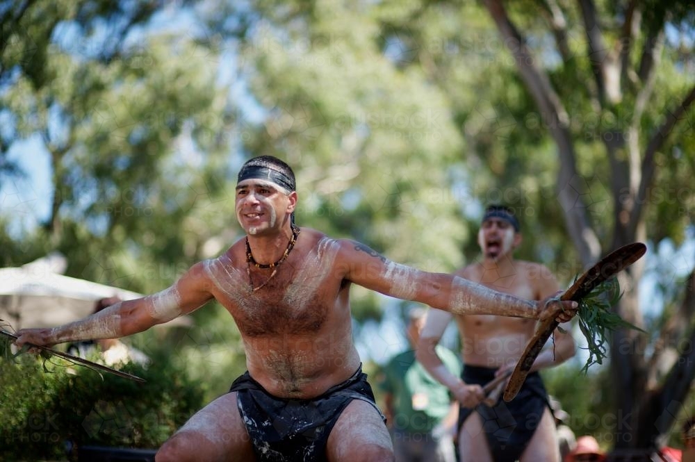 Aboriginal Dancers Performing - Australian Stock Image