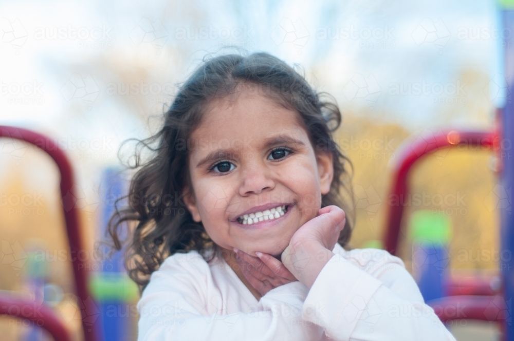 Aboriginal girl - Australian Stock Image