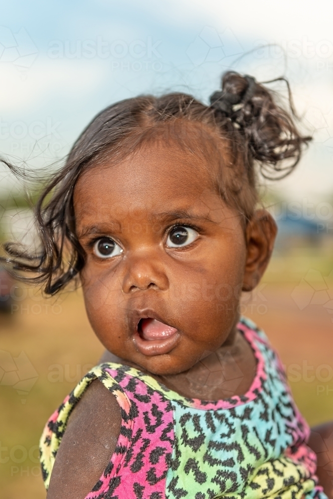 Aboriginal toddler - Australian Stock Image