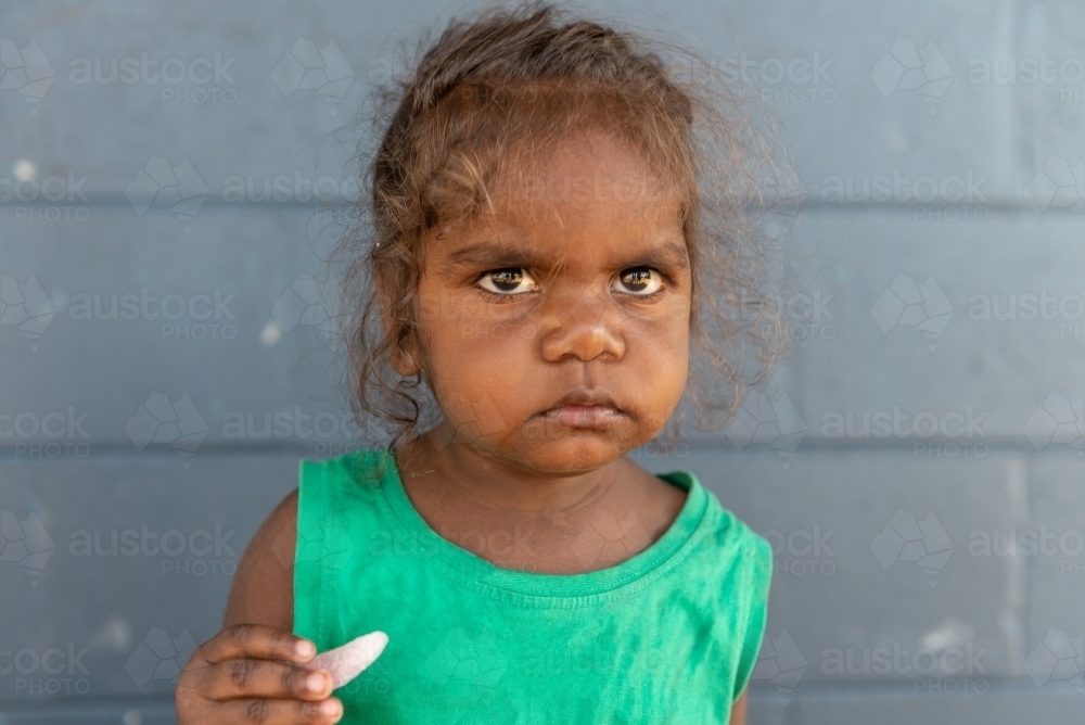 Aboriginal toddler - Australian Stock Image