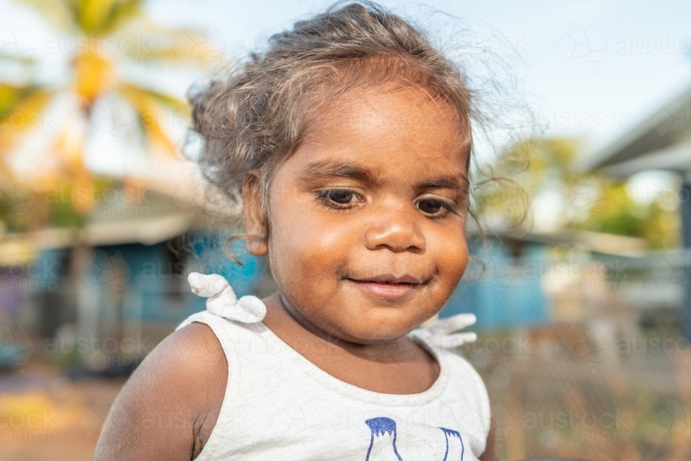 Aboriginal toddler - Australian Stock Image
