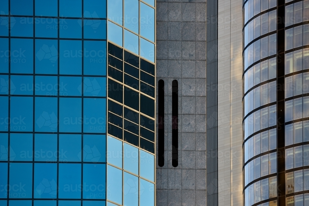 Abstract patterns of buildings and architecture in the city - Australian Stock Image