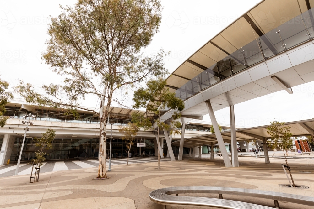 Adelaide Airport forecourt leading to terminal buildings - Australian Stock Image