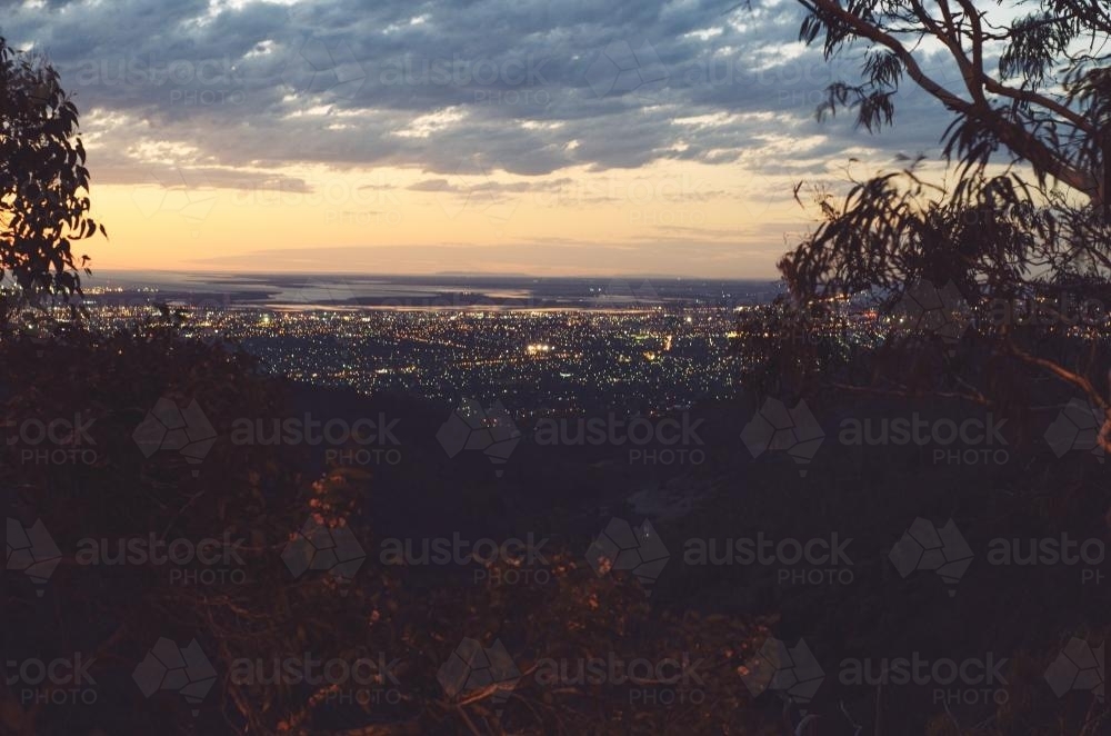 Adelaide at dusk - Australian Stock Image