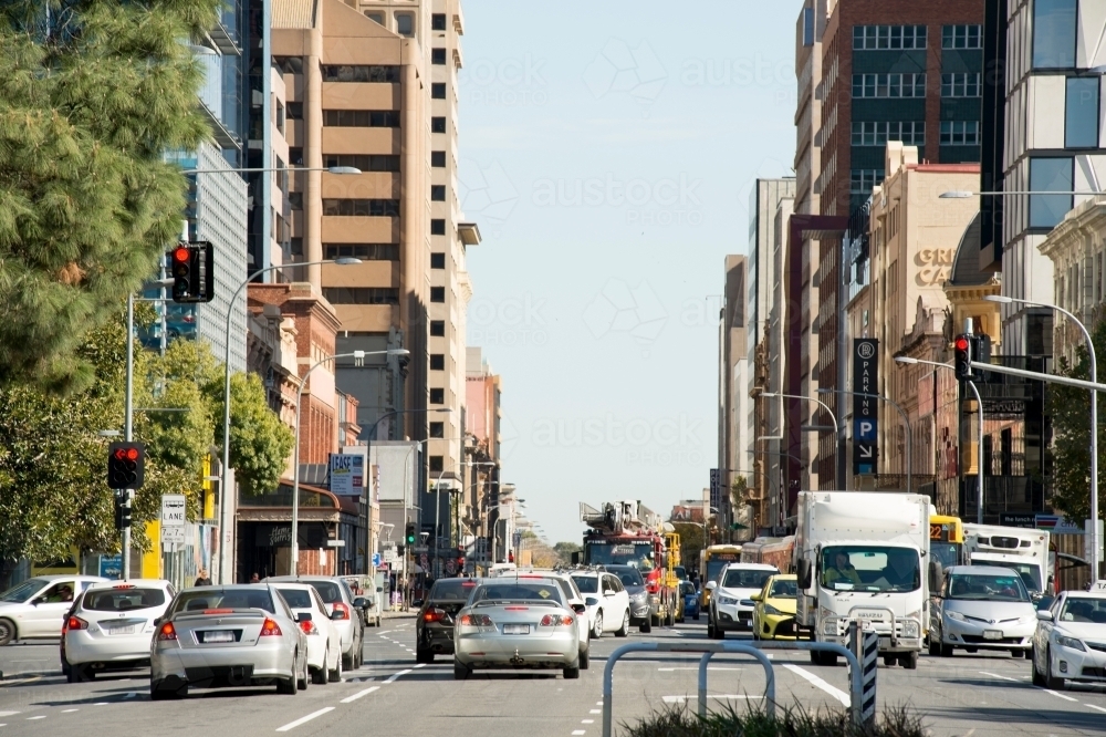 Adelaide City traffic - Australian Stock Image