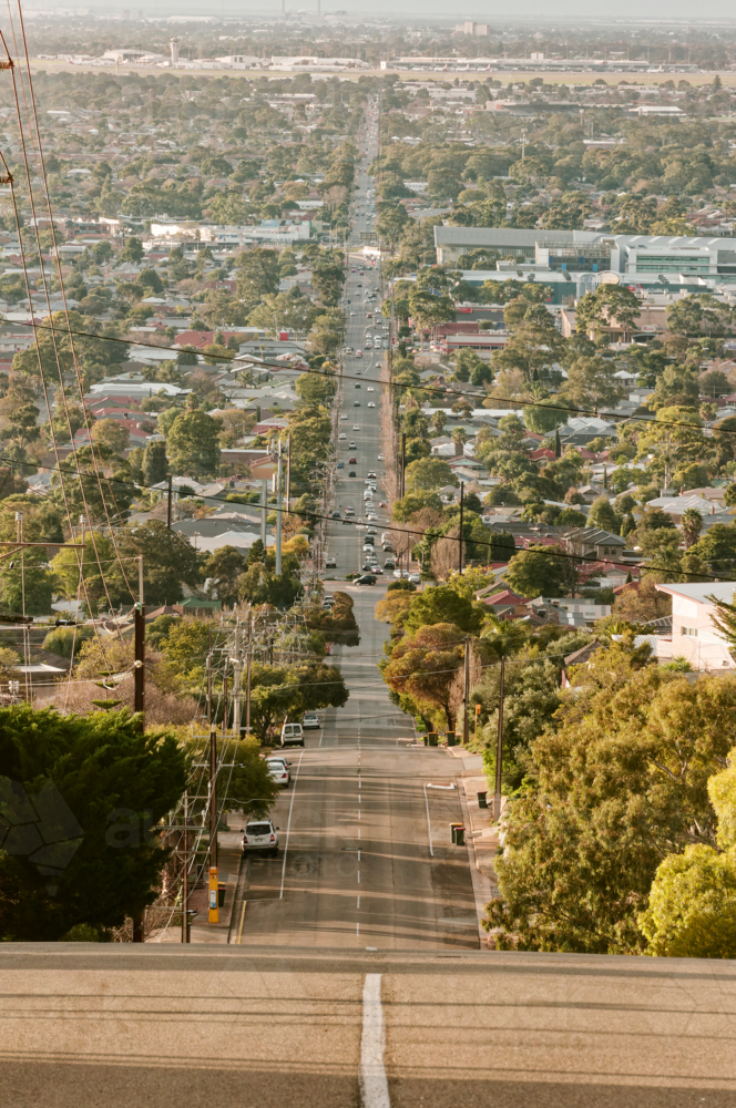 Adelaide metro area viewing from hill top - Australian Stock Image