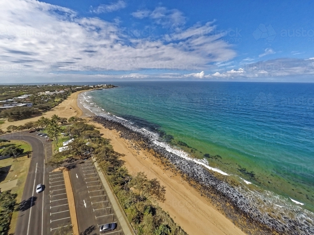 Aerial drone photo of Australian coastline - Australian Stock Image