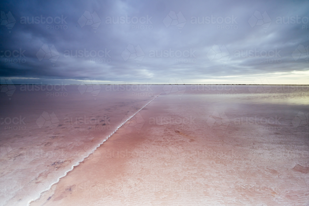 Aerial imagery of Lake Tyrrell which is a large salt lake near Sea Lake - Australian Stock Image