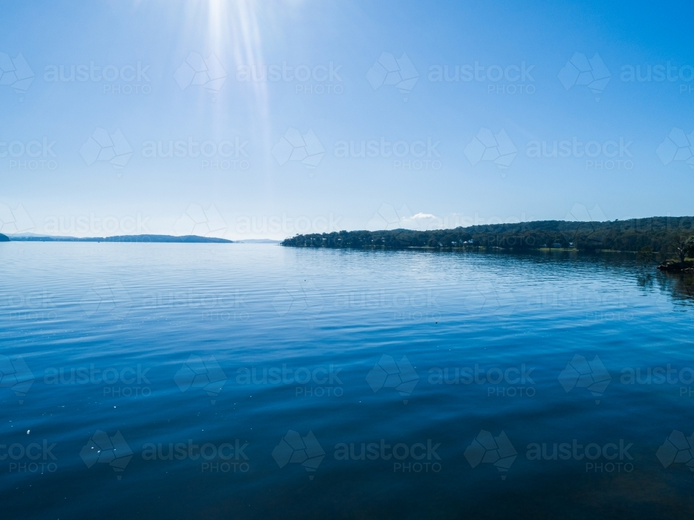 Aerial lakeside landscape - Australian Stock Image