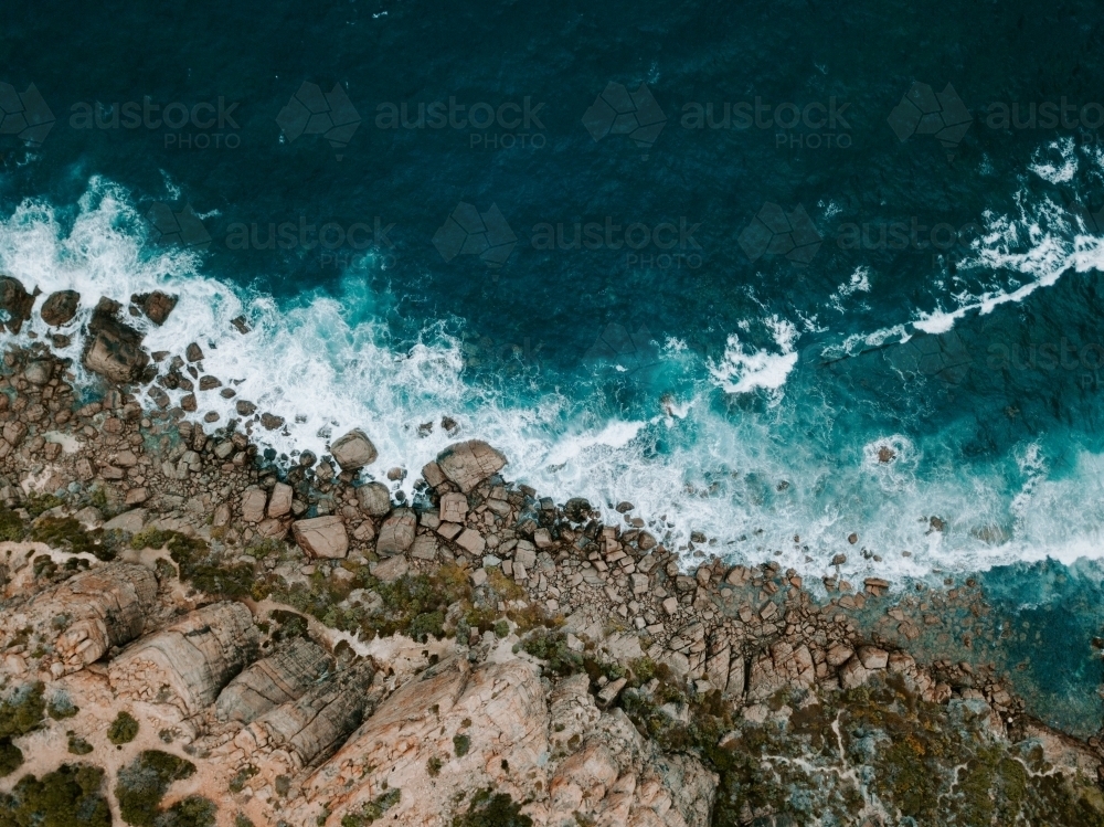 Aerial of rugged coast - Australian Stock Image