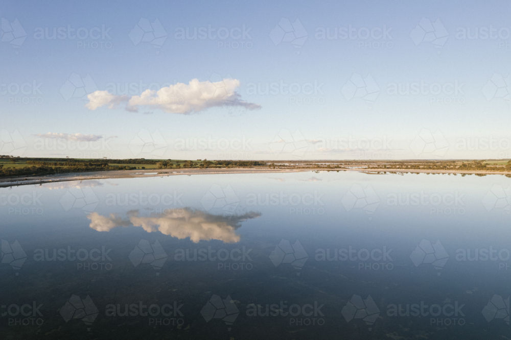 Aerial over Yenyening Lakes in Beverley Western Australia - Australian Stock Image