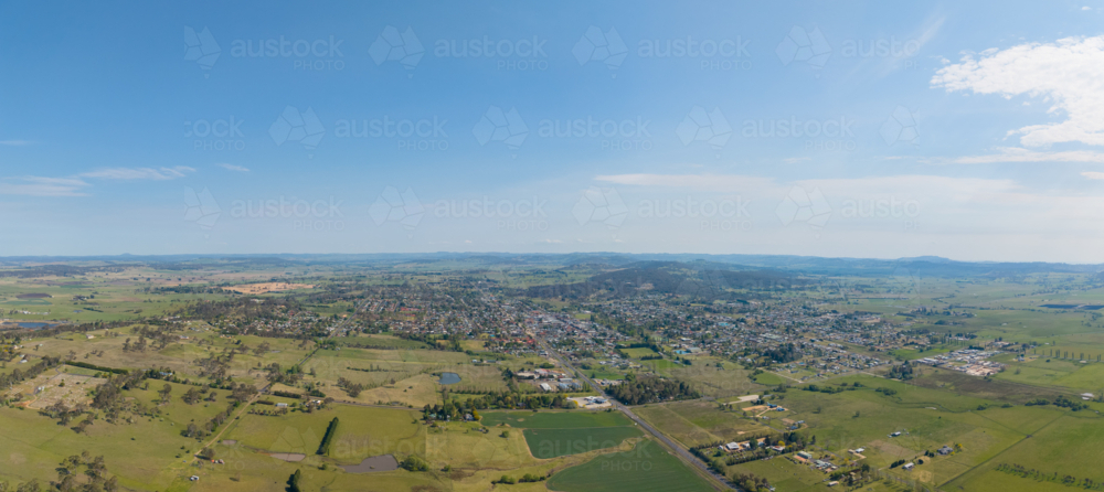 Aerial Panorama of Glen Innes - Australian Stock Image