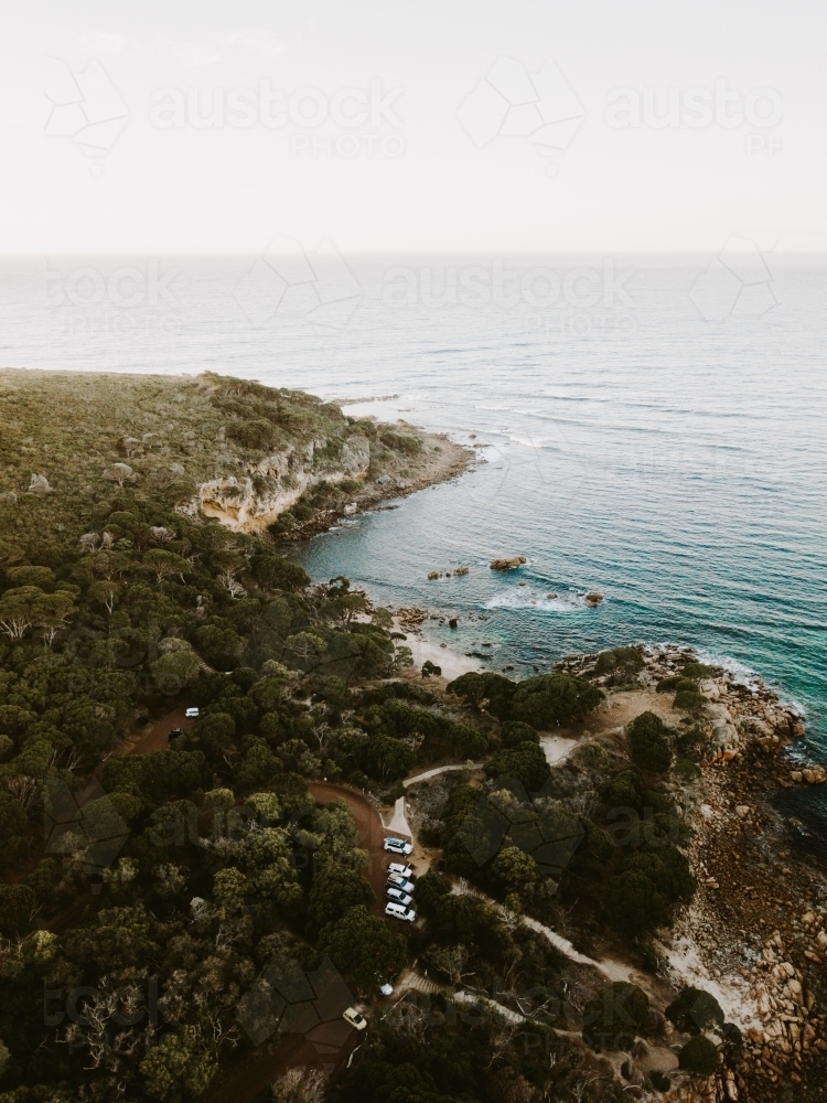 Aerial shot of Australian Beach - Australian Stock Image