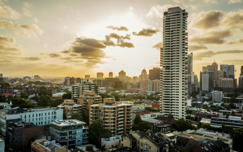 Aerial shot of the city - Australian Stock Image