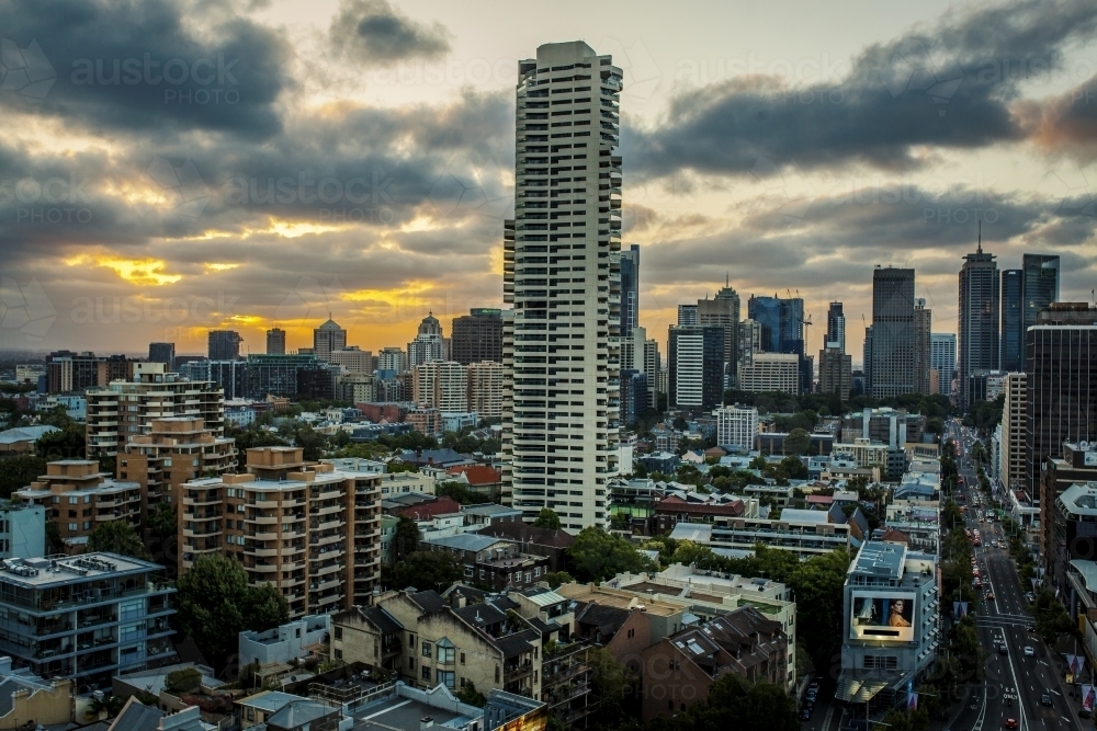 Aerial shot of the city - Australian Stock Image