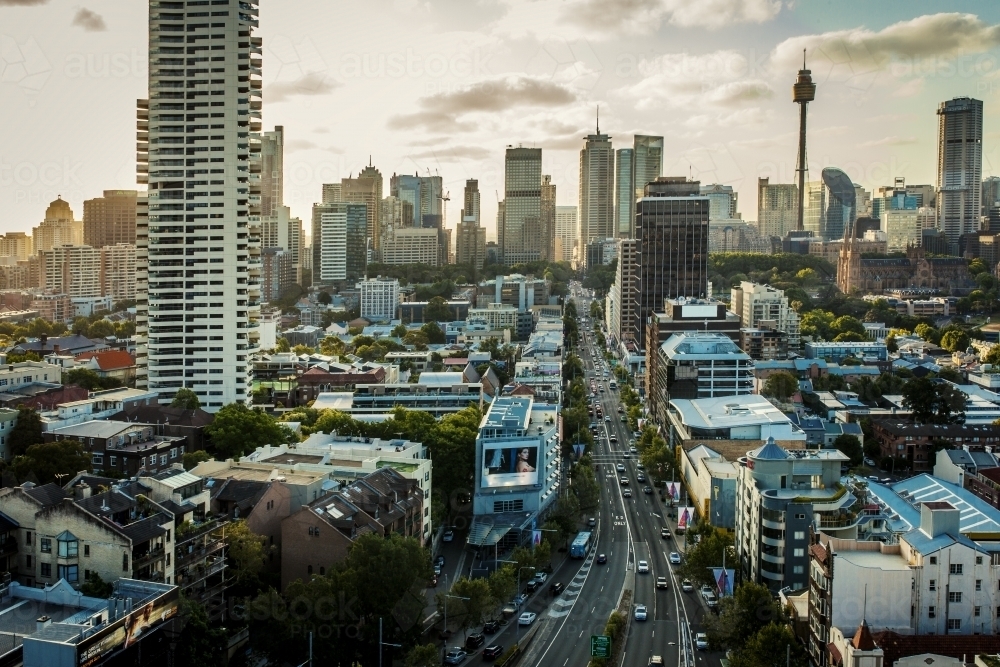 Aerial shot of the city - Australian Stock Image