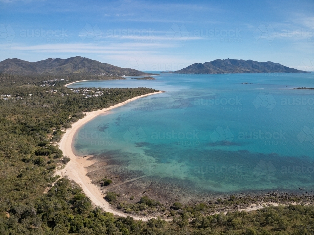 Aerial view from Nelly Bay toward Gloucester Is. - Australian Stock Image