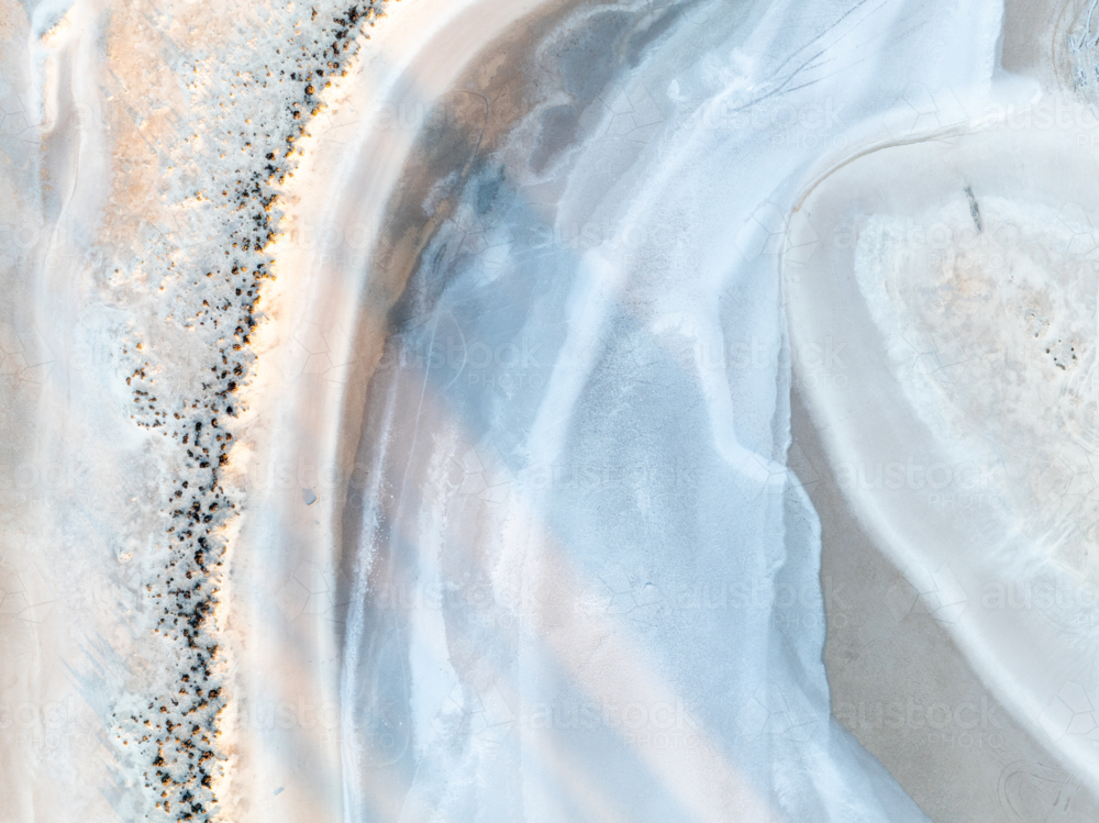 Aerial view of a salt lake - Australian Stock Image