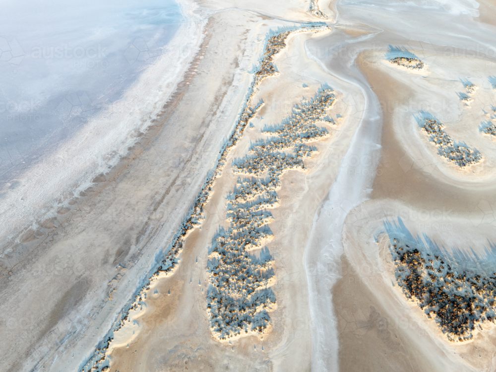 Aerial view of a salt lake - Australian Stock Image