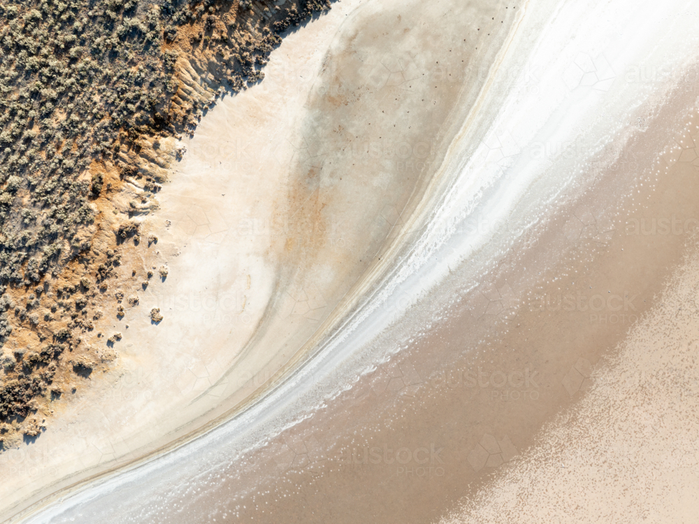 Aerial view of a salt lake - Australian Stock Image