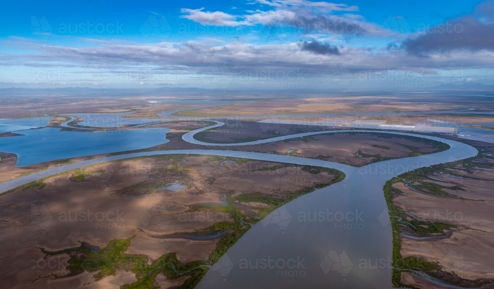 Aerial view of Balaclava Island, Port Alma - Australian Stock Image