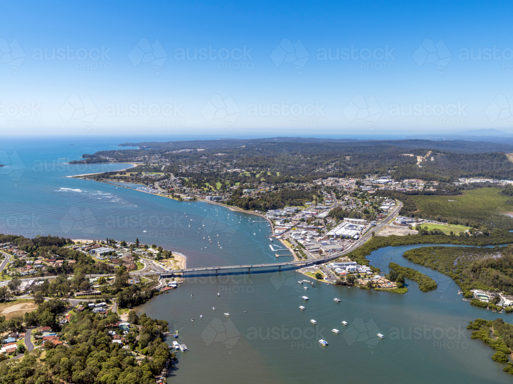 Aerial view of Batemans Bay, NSW - Australian Stock Image