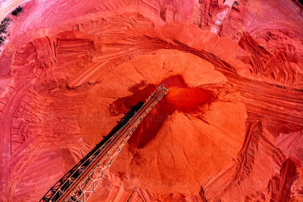 Aerial view of bauxite refinery - Australian Stock Image