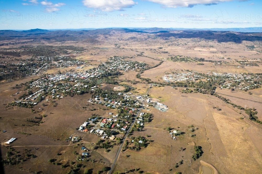 Aerial View of Boonah - Australian Stock Image