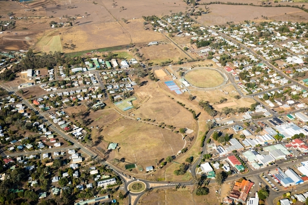 Aerial View of Boonah - Australian Stock Image