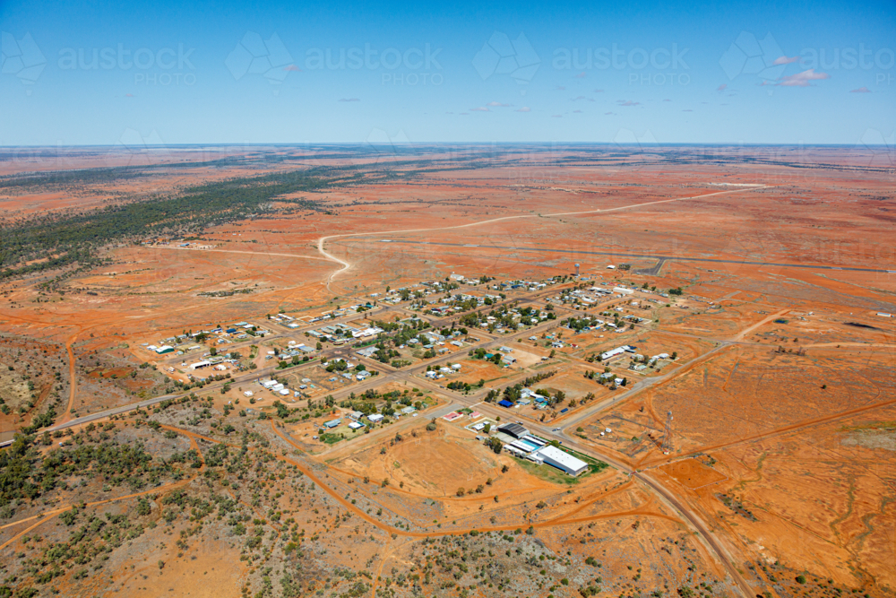 Aerial view of Boulia, Queensland - Australian Stock Image