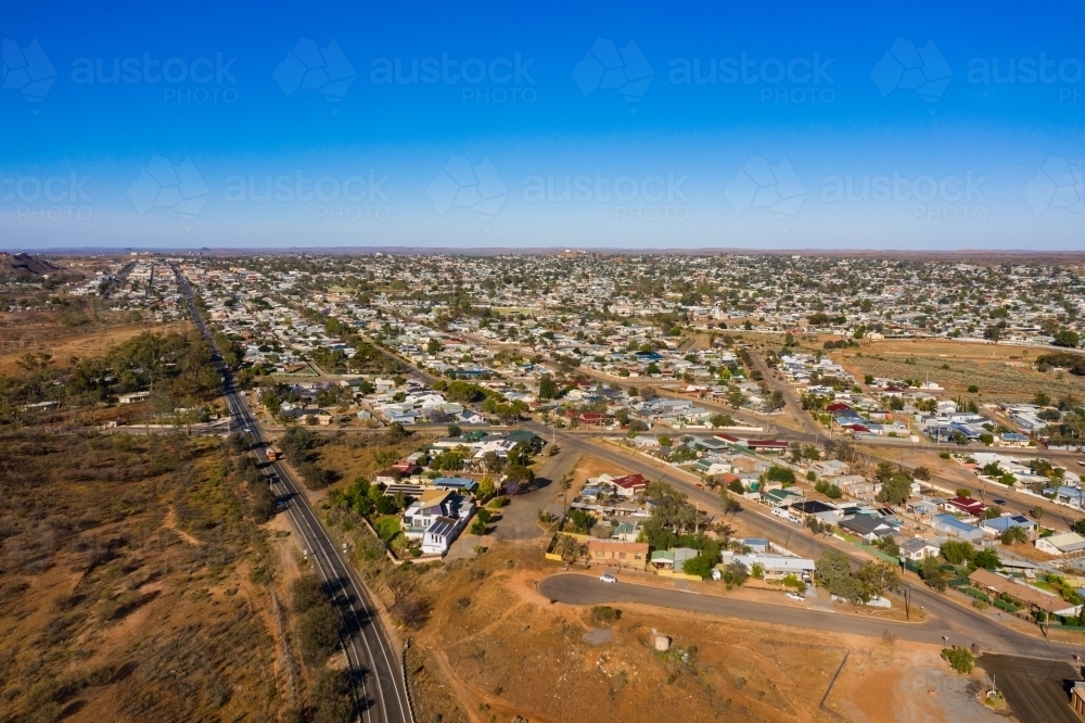 aerial view of Broken Hill - Australian Stock Image