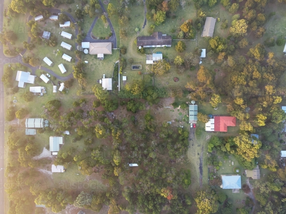 Aerial View of Buildings in Nelson - Australian Stock Image